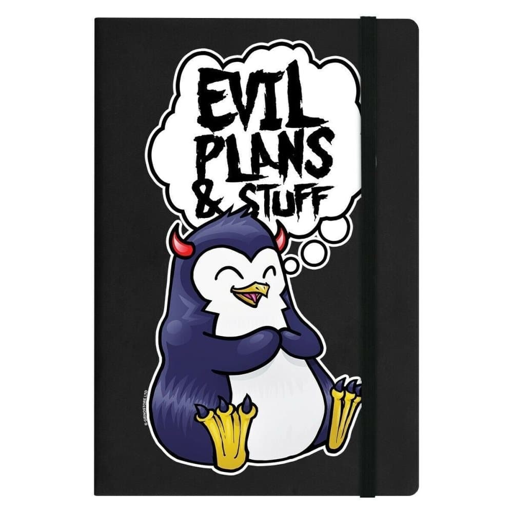 Psycho Penguin Evil Plans & Stuff anteckningsbok