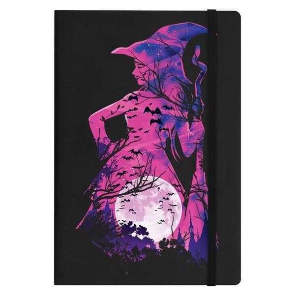 Grindstore Himmelske heks notesbog Black/Pink/Blue A5