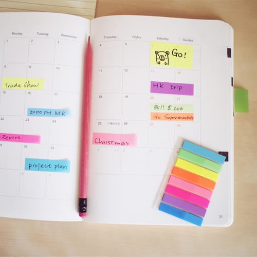 Indexfliker 45x8 mm 8 neonfarger Stick´n