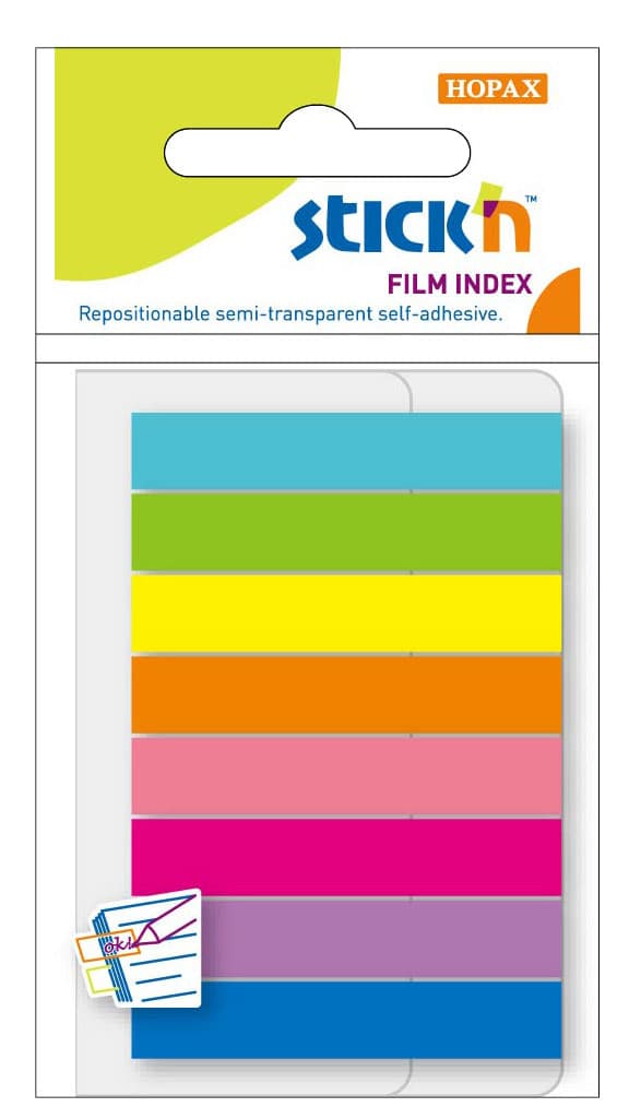 Indexflikar Neon 45x8 mm Plast Stick'n