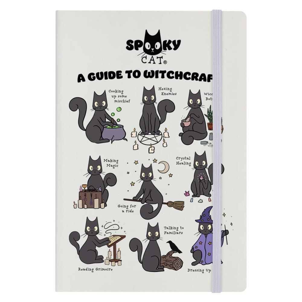 Spooky Cat En guide till häxkonst A5 anteckningsbok