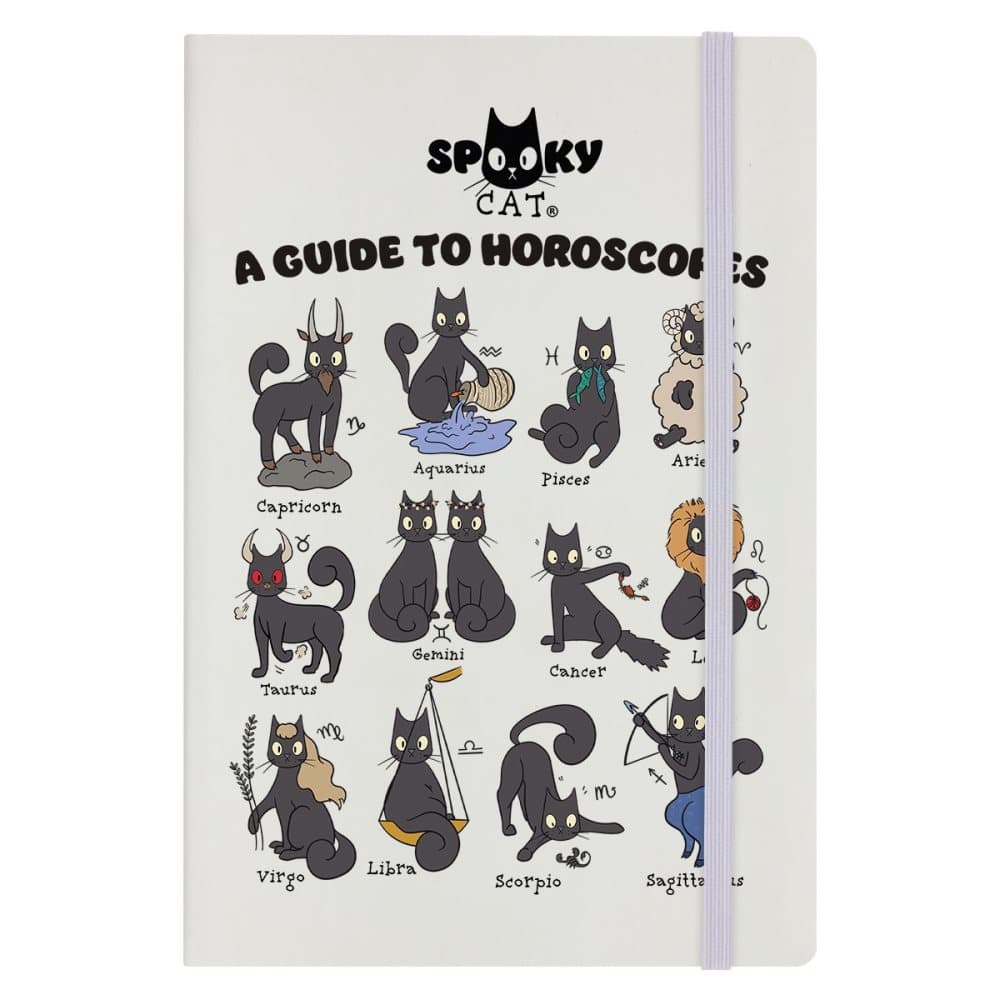 Spooky Cat En guide till horoskop A5 anteckningsbok