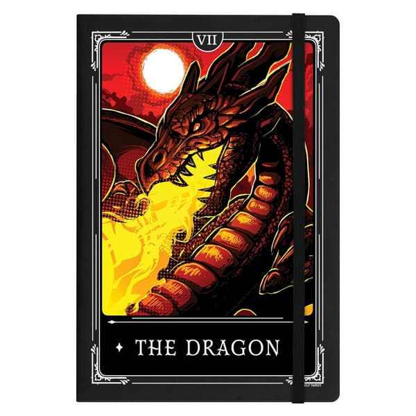Deadly Tarot Legends The Dragon A5 Notebook Black/Orange/Yellow One Size