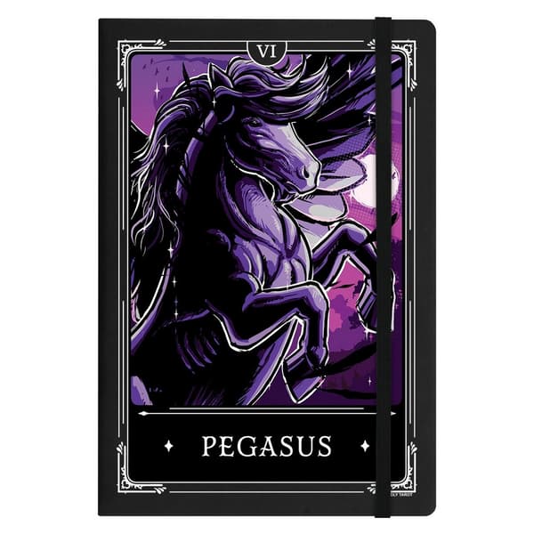 Deadly Tarot Legends Pegasus A5 Notebook Black/Purple One Size