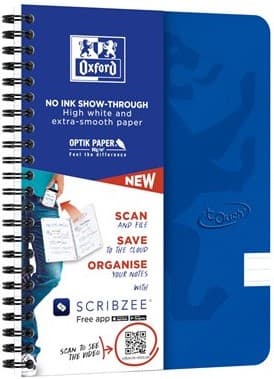 Kollegieblock Touch A5+ Linjerad Blå Oxford