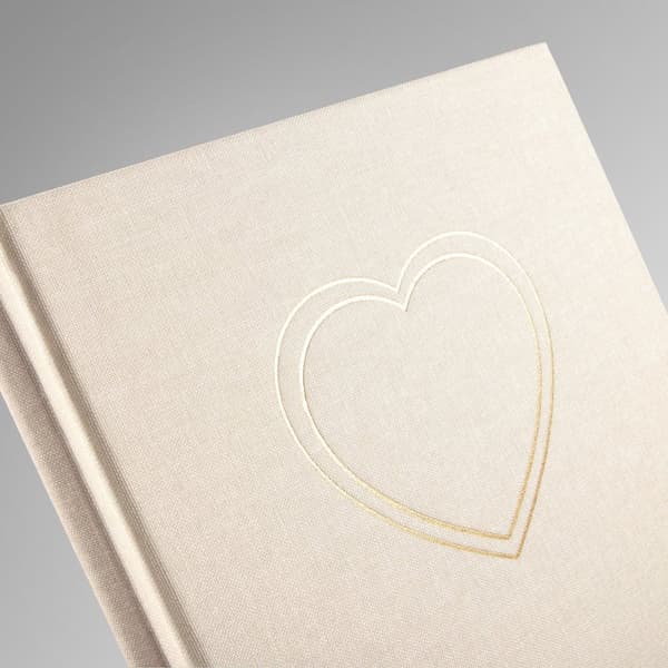 Fotoalbum Heart 185 x 185 Off White Paperstyle