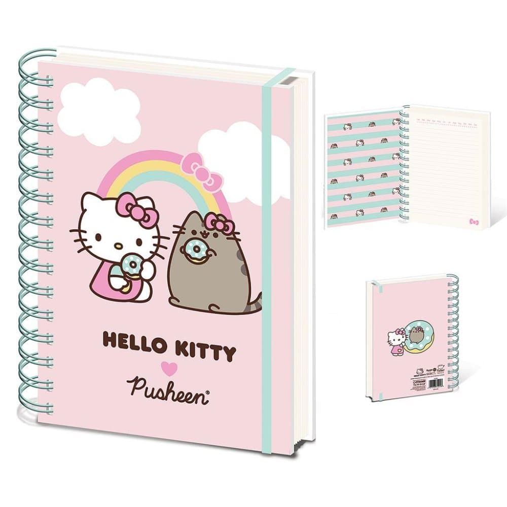 Hello Kitty Treat Time Pusheen A5 trådbunden anteckningsbok