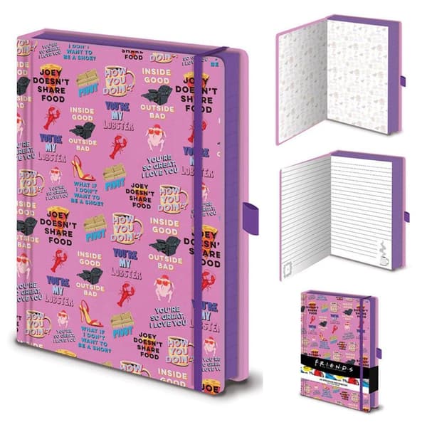 Friends Premium A5 Notebook Purple/Pink One Size