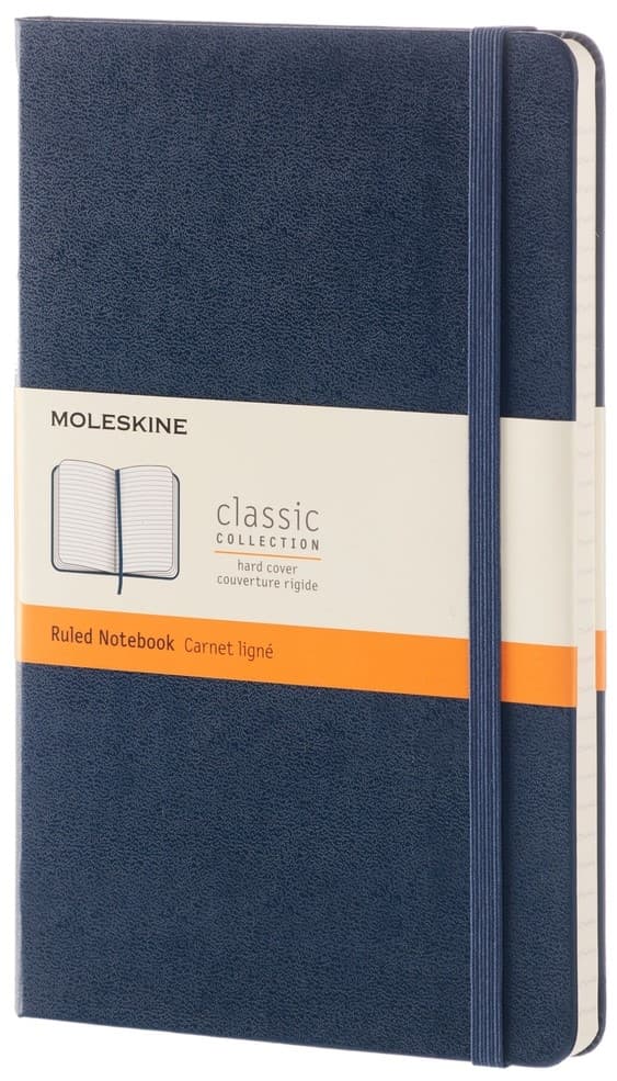 Classic Hard Linjerad Large Sapphire Blue Moleskine