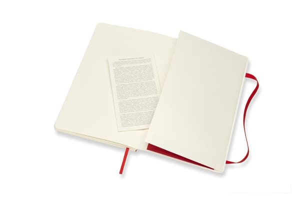 Anteckningsbok Classic Soft Linjerad Large Röd Moleskine