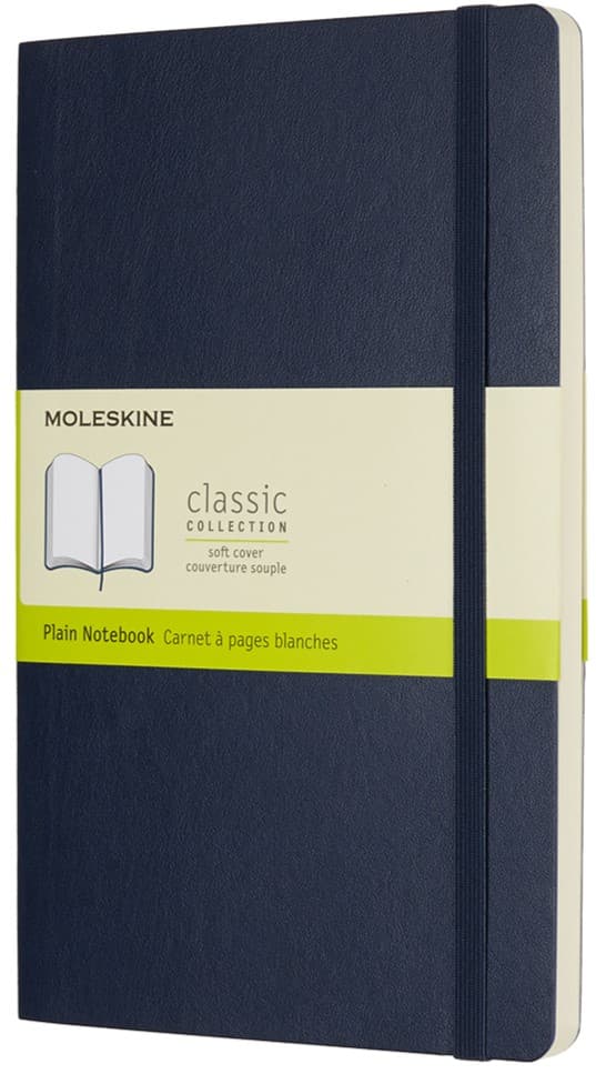 Classic Soft Olinjerad Large Sapphire Blue Moleskine