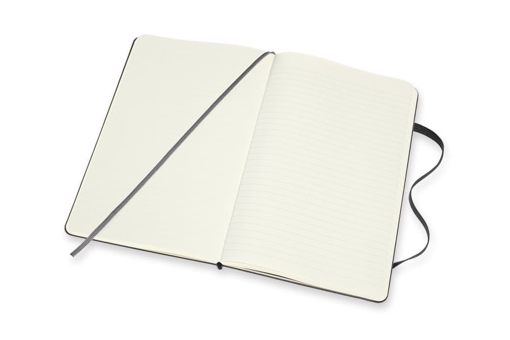 Classic Hard Olinjerad & Linjerad Large Black Moleskine