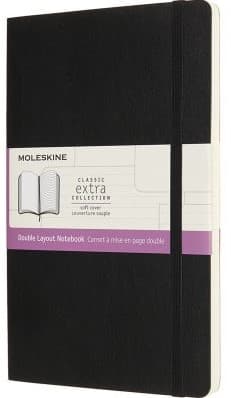 Classic Soft Olinjerad & Linjerad Large Black Moleskine