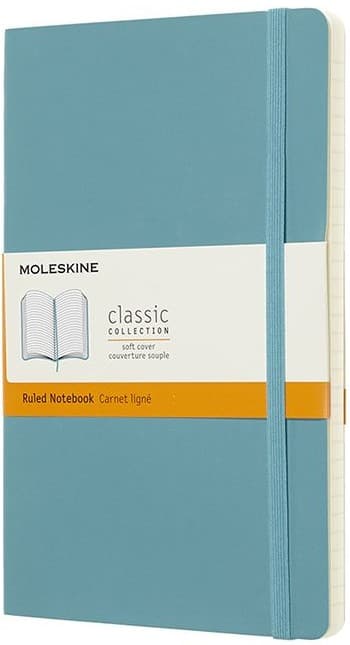 Classic Soft Linjerad Large Reef Blue Moleskine