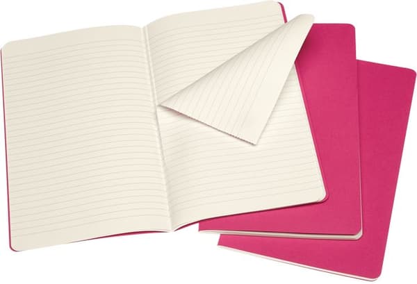 Anteckningsbok Cahiers Collection Linjerad Large Rosa 3-Pack Moleskine