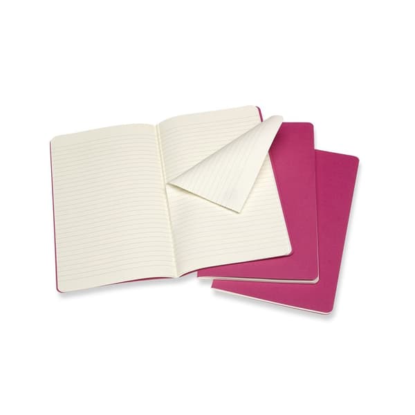 Anteckningsbok Cahiers Collection Linjerad Large Rosa 3-Pack Moleskine