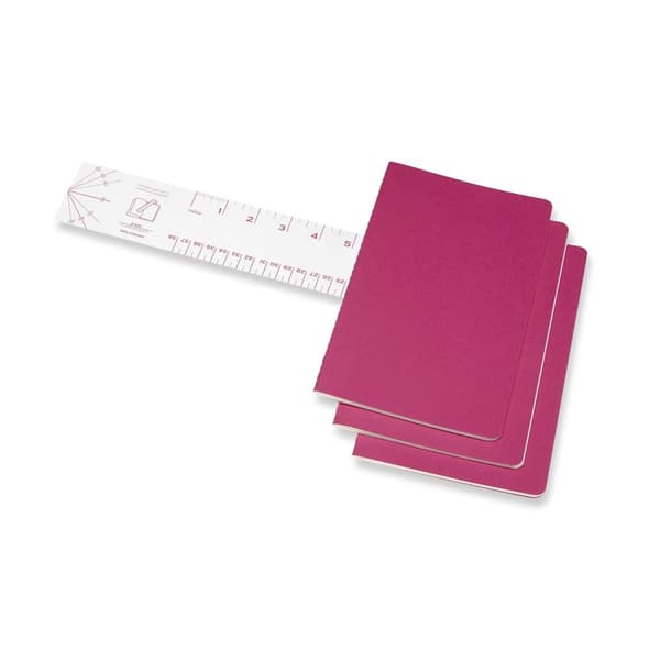 Anteckningsbok Cahiers Collection Linjerad Large Rosa 3-Pack Moleskine