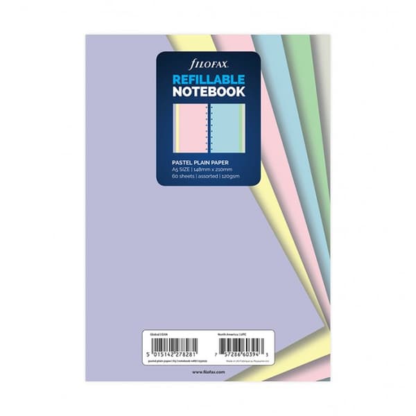 Notatbok A5 ulinjert pastell Filofax
