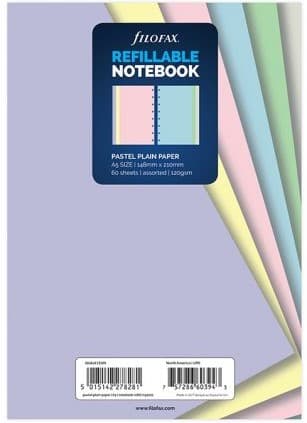 Notatbok A5 ulinjert pastell Filofax
