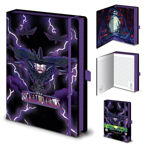 Rick And Morty Two Crows A5 Notebook Black/Purple 2cm x 21cm x 14.5cm