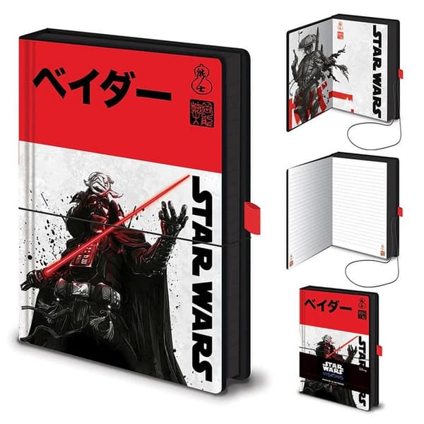 Star Wars: Visions Da Ku Saido Darth Vader A5 Composition Notebook White/Red/Black 2cm x 21cm x 14.5cm