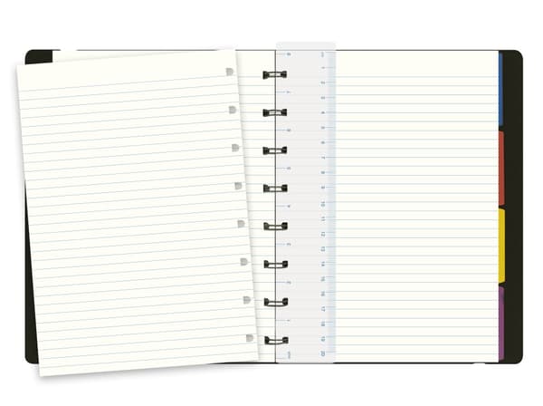 Muistikirja A5 Viivoitettu Musta Filofax