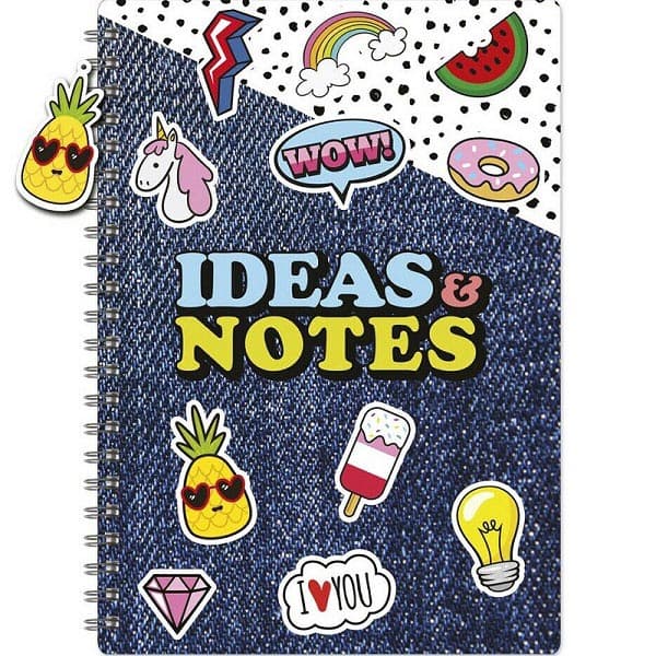 iCompact Spiral A4 notesbog Blue/White/Pink One Size