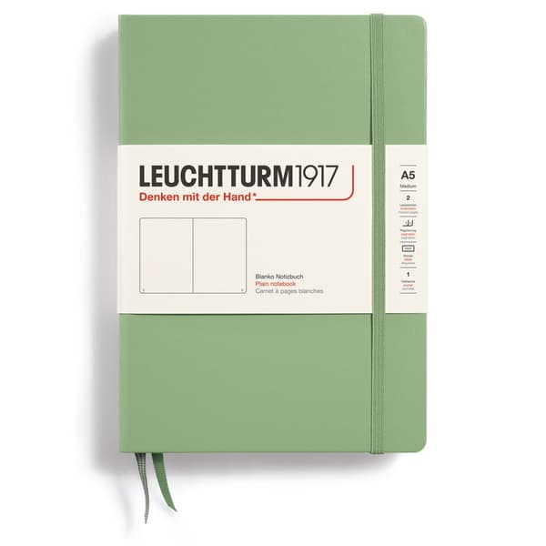 Anteckningsbok A5 Hard Olinjerad Sage Leuchtturm1917