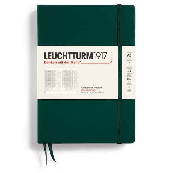 Anteckningsbok A5 Hard Prickad Forest Green Leuchtturm1917