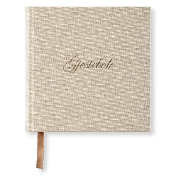Gjestebok 185 x 185 Rough Linen Paperstyle