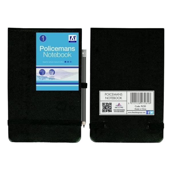 Anker Policeman Notebook Black One Size