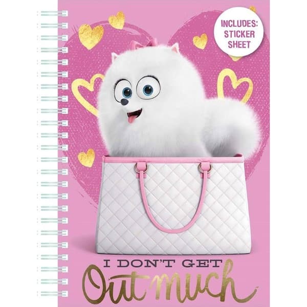 The Secret Life Of Pets I Don´t Get Out Much Soft Cover A5 Notebook Pink/White/Gold One Size