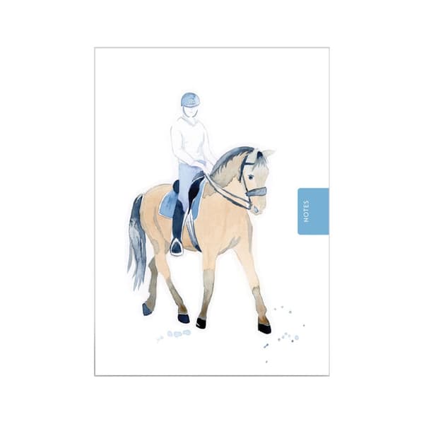 Deckled Edge Working Horse Notebook White/Brown/Blue A6