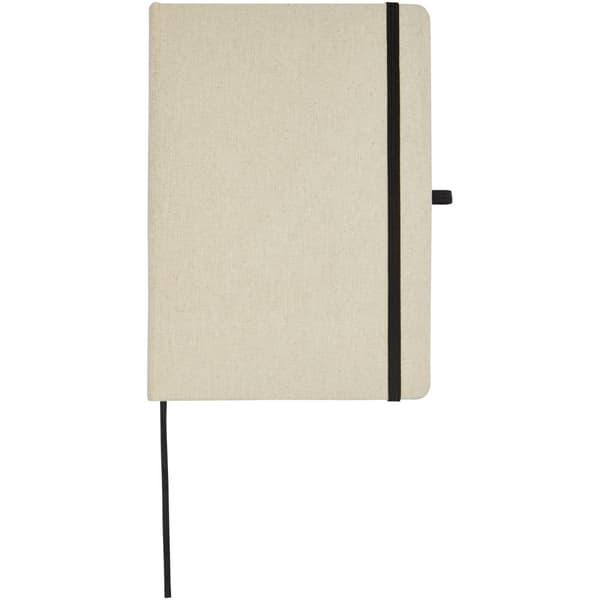 Tutico Organic Cotton Notebook Natural/Solid Black 12.2cm x 17.4cm
