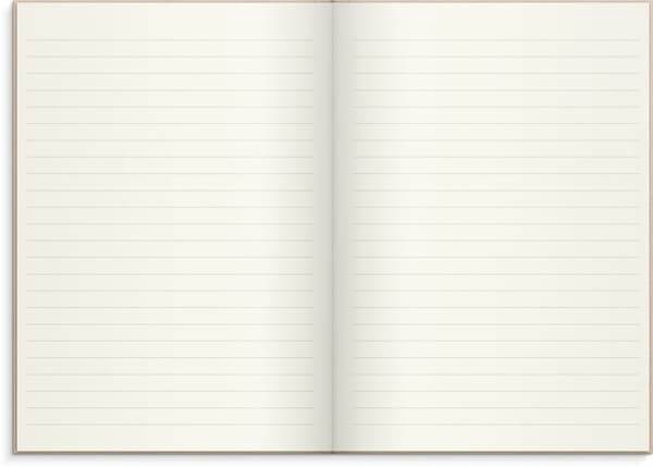Notatbok A5 Beige tekstil, Linjert, Burde