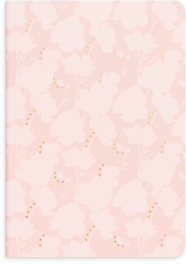 Anteckningsblock A5 Flower & Notes, Linjerad, 2 pack, Burde