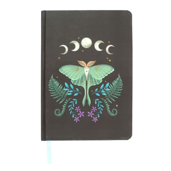 Something Different Moth A5 Notebook Black One Size