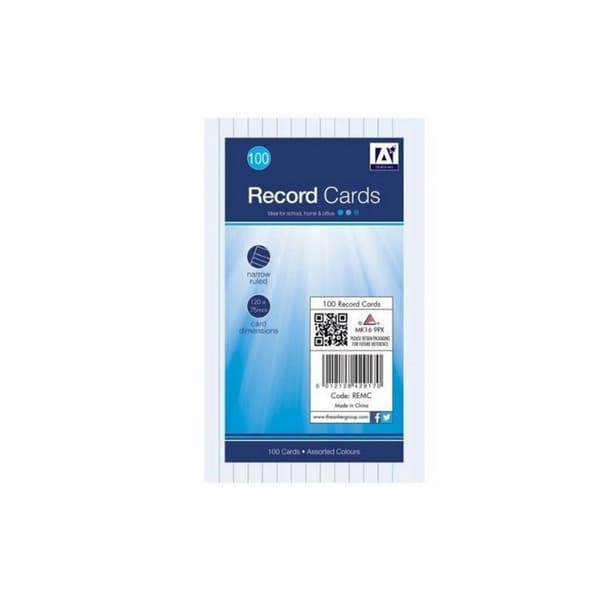 Anker Record Cards (Pack of 100) White One Size