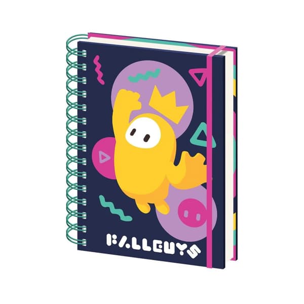 Fall Guys Nothing But Vibes A5 Wirebound Notebook Blue/Purple/Yellow One Size