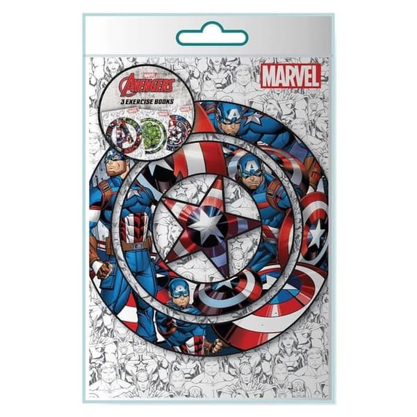 Marvel Avengers Book (Pack of 3) Multicoloured One Size