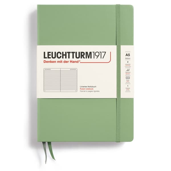 Anteckningsbok A5 Hard Linjerad Sage Leuchtturm1917