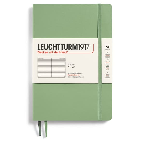 Anteckningsbok A5 Soft Linjerad Sage Leuchtturm1917