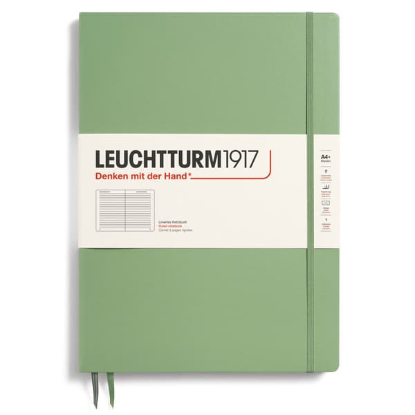 Notatbok A4+ Slim Linjert Salvie Leuchtturm1917