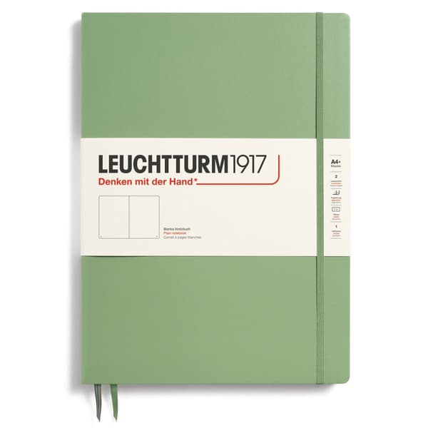 Anteckningsbok A4+ Slim Olinjerad Sage Leuchtturm1917