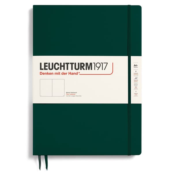 Anteckningsbok A4+ Slim Olinjerad Forest Green Leuchtturm1917
