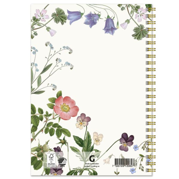 Anteckningsbok A5 Wildflower Linjerad 50 sidor Gullers