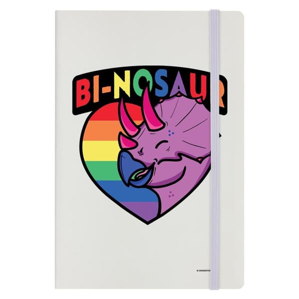 Grindstore Bi-Nosaur Hard Cover Notebook Cream One Size