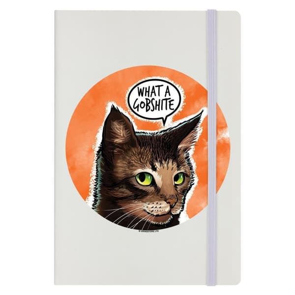 Cute But Abusive What A Gobshite Anteckningsbok A5 med hårt omslag Cream One Size