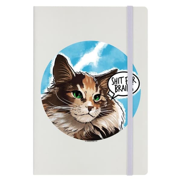 Cute But Abusive Shit For Brains Hard Cover A5 Notebook Cream One Size