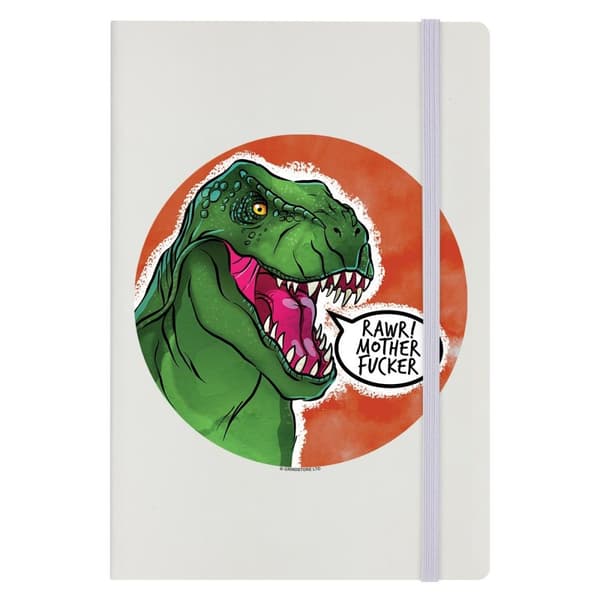 Cute But Abusive Rawr! Mother Fucker Hard Cover A5 Notebook Cream One Size